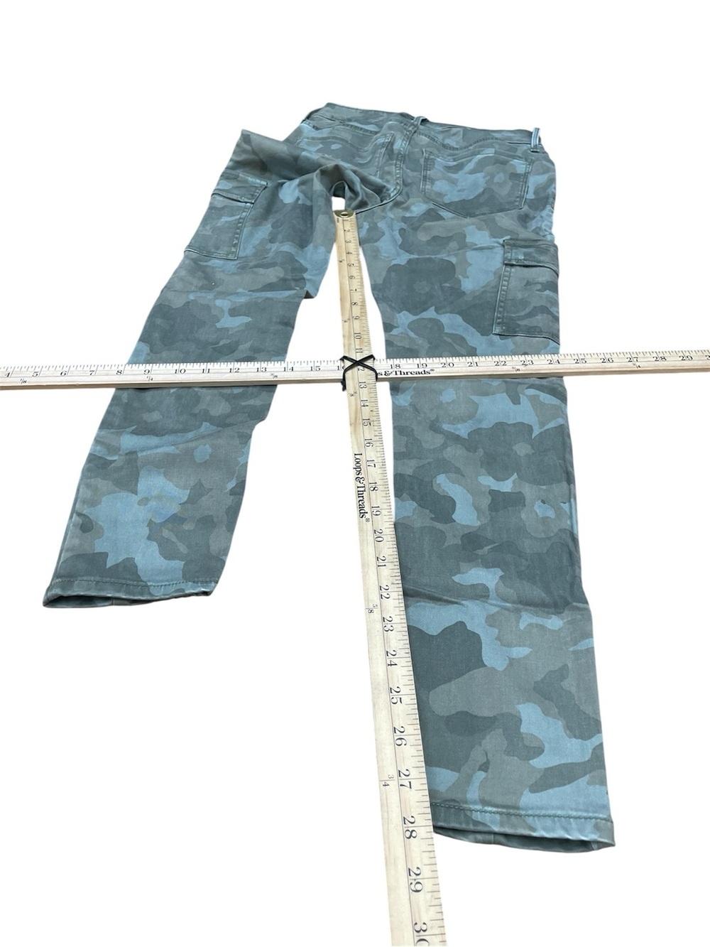 Old Navy Y2K RockStar Super Skinny High Rise Pants - sz 2 Cargo Army Camo Olive - Picture 6 of 9